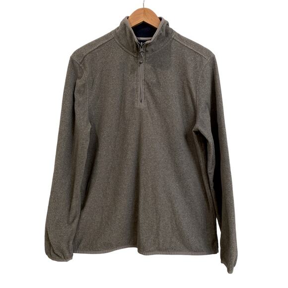 G.H. Bass & Co. Gray Fleece Quarter Zip Pullover Size Medium - Picture 1 of 6